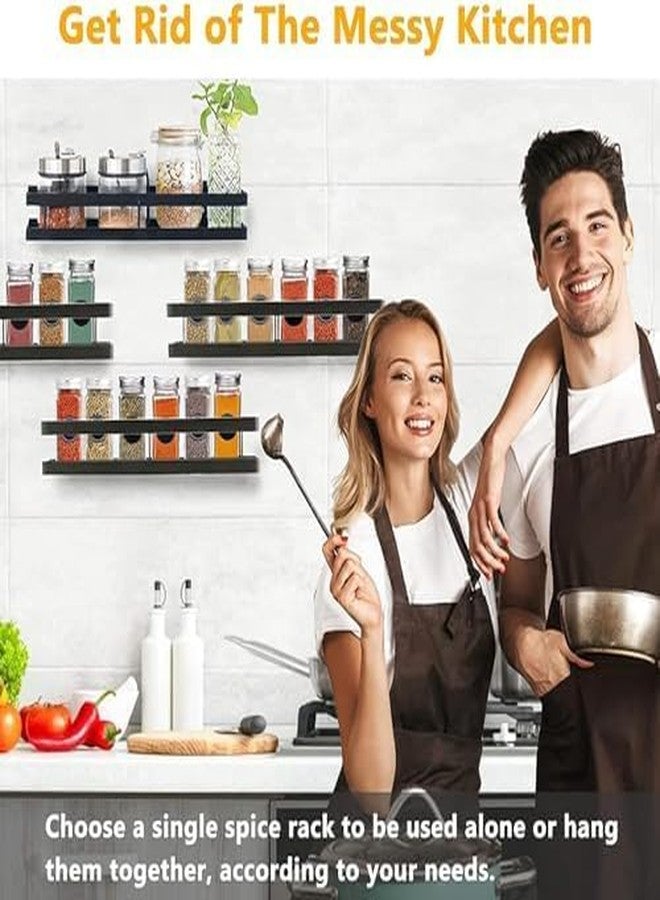 RECLUSE حامل توابل مغناطيسي من ريكلوز، قطعة واحدة، للثلاجة، أرفف مغناطيسية قوية، منظم ثلاجة مغناطيسي متحرك للمطبخ لحفظ التوابل والبرطمانات، رف تخزين مثالي موفر للمساحة (أسود) - Image 5